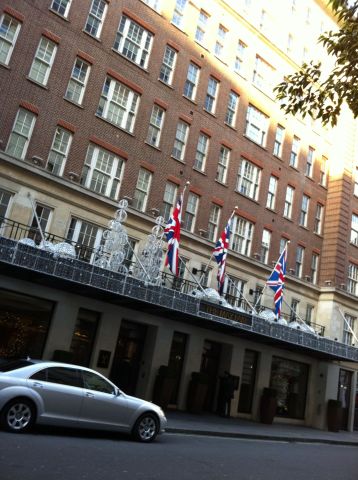 A view of The Ritz London, highlighting its luxurious facade and grand entrance.